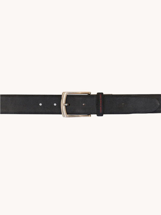 A Fish Named Fred Suede Belt - Navy