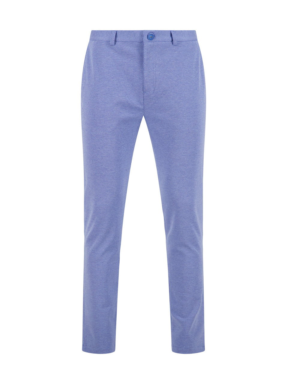 A Fish Named Fred Trouser Melange Pique - Light Blue