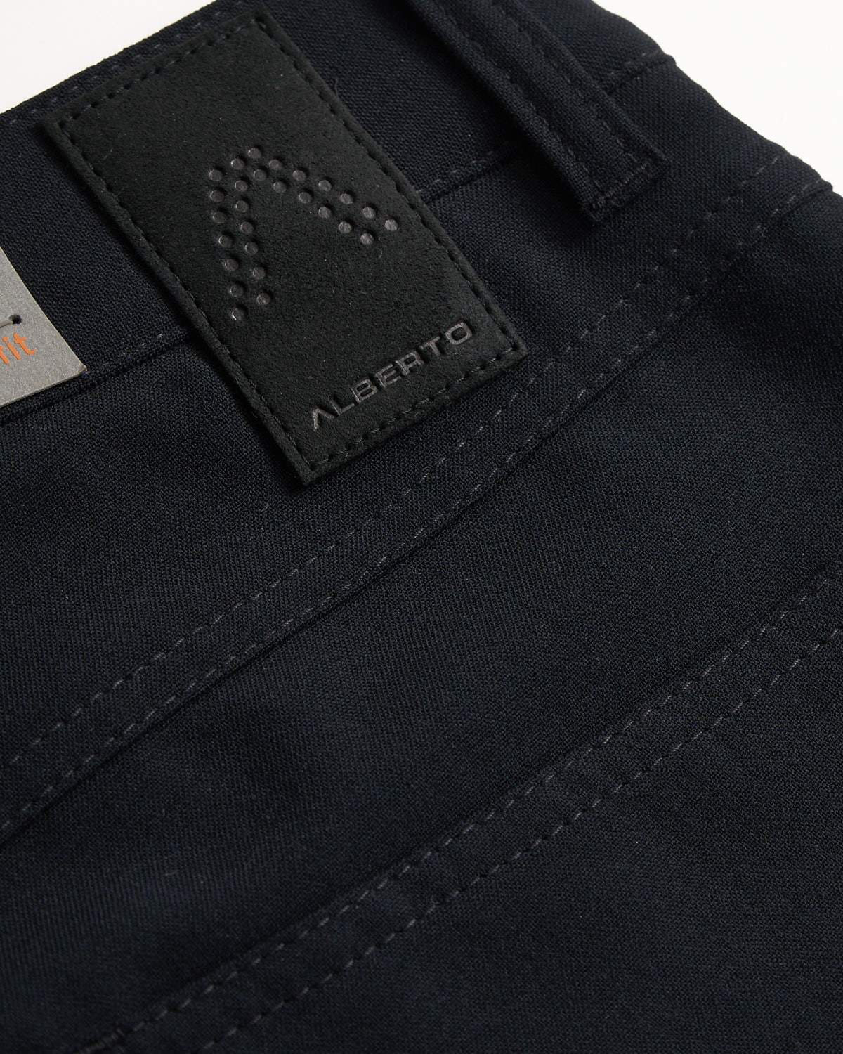 Alberto-PANTS | PIPE CERAMICA NAVY 5 POCKET DRESS PANTS