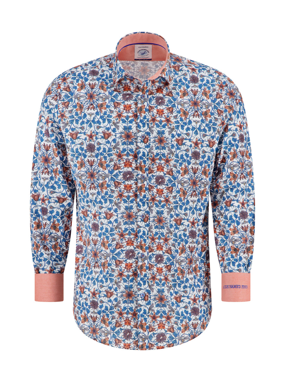 A Fish Named Fred Shirt LS Art Nouveau - Cobalt