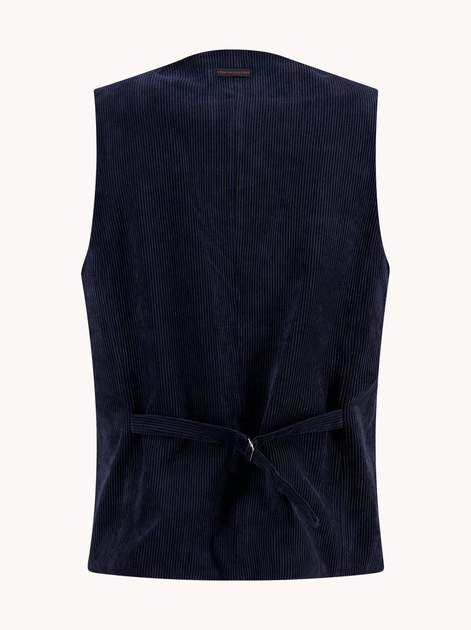 A Fish Named Fred Rib Waistcoat - Navy