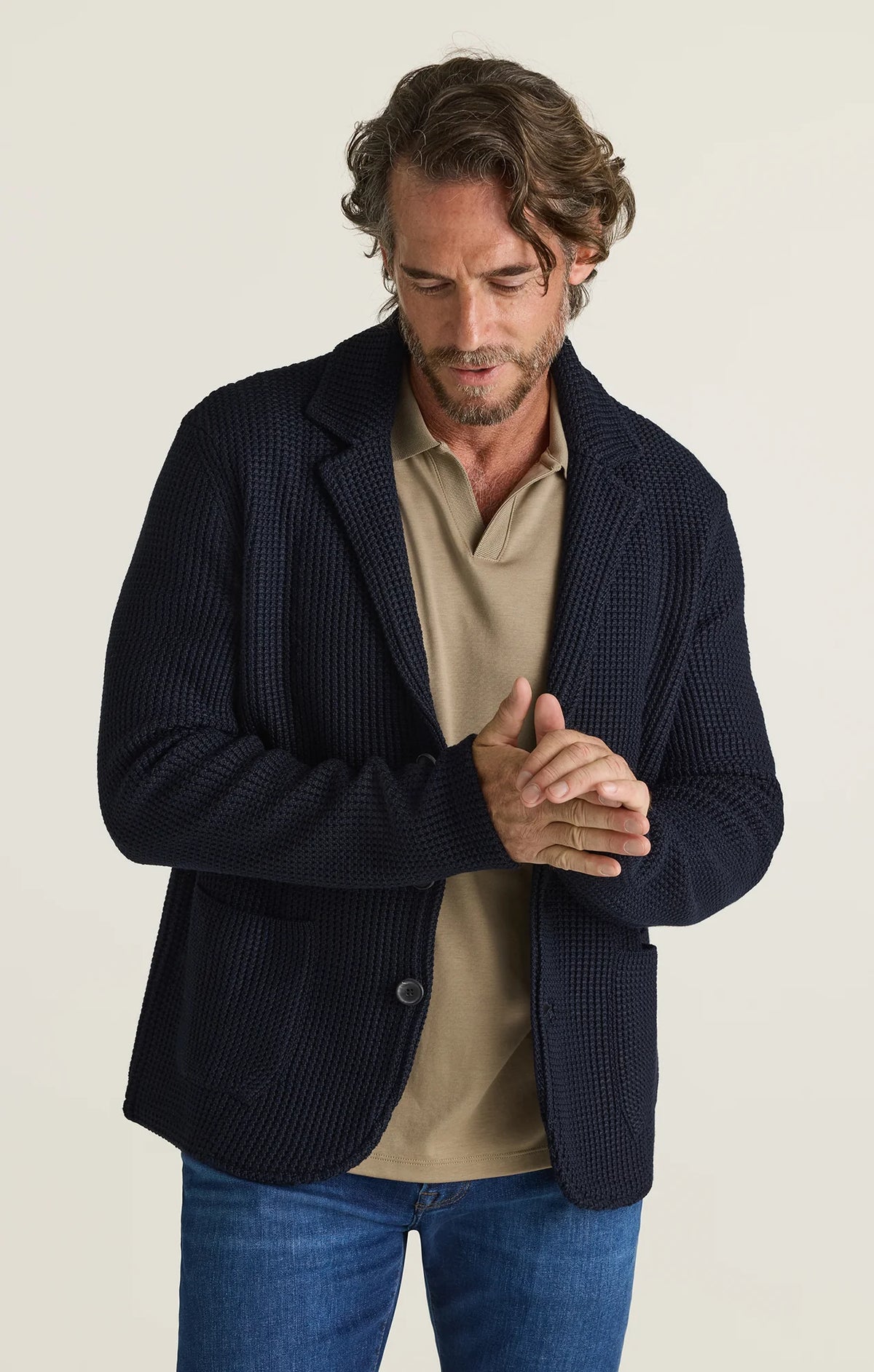 34 Heritage Birch Sweater Blazer - Navy