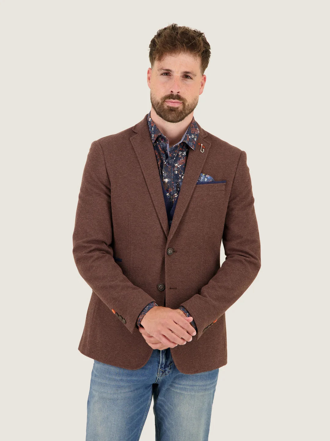 A Fish Named Fred Pique Blazer - Chocolate Brown
