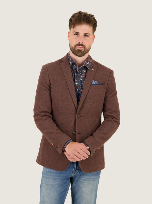A Fish Named Fred Pique Blazer - Chocolate Brown
