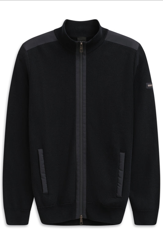 Bugatti Full Zip Knit Jacket - Navy