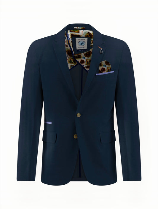 A Fish Named Fred Blazer Pique - Navy