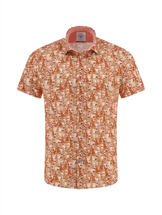 A Fish Named Fred Shirt SS Sailing Boats - Peach