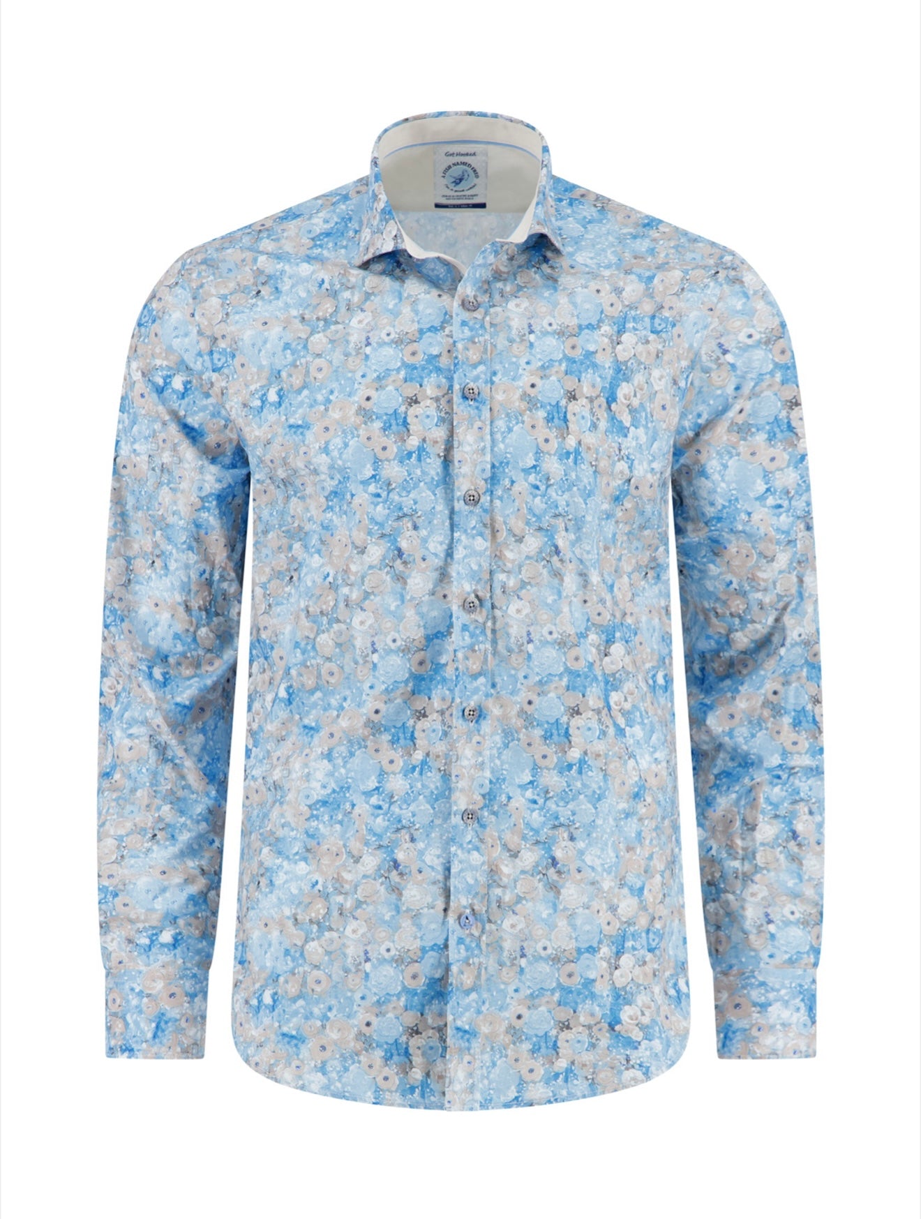 A Fish Named Fred Shirt LS Klimt Flower - Light Blue