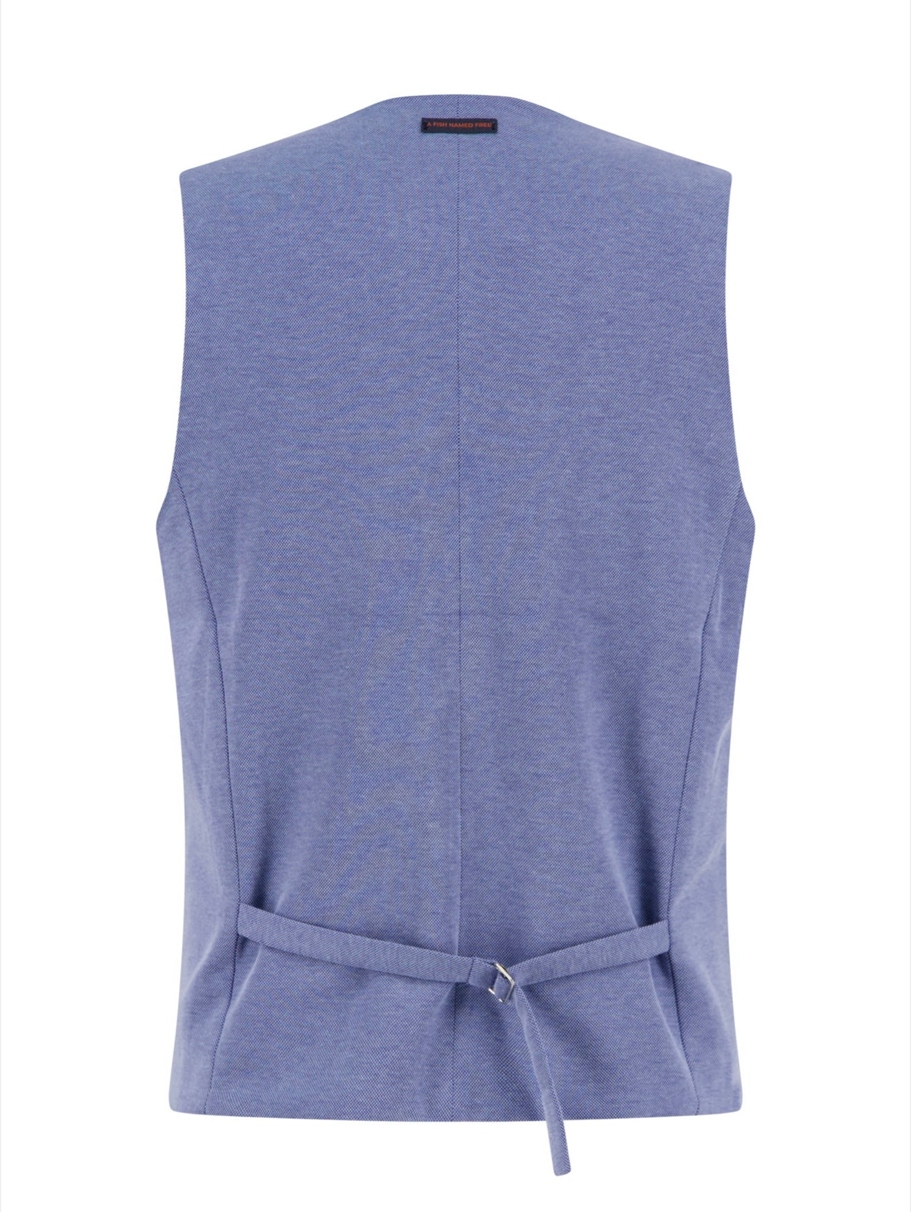 A Fish Named Fred Waistcoat Pique - Jeans Blue