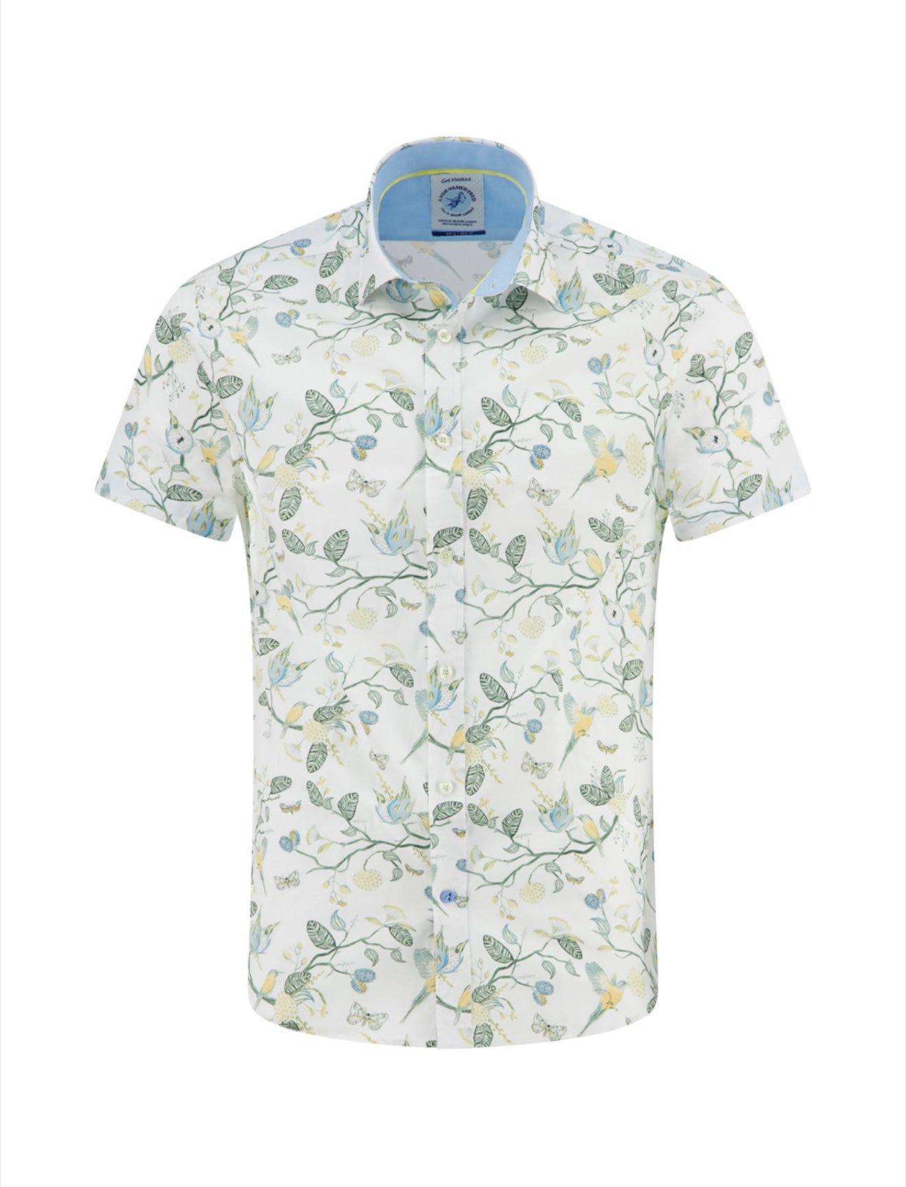 A Fish Named Fred Shirt SS Birdy Blooms - Multicolor Green