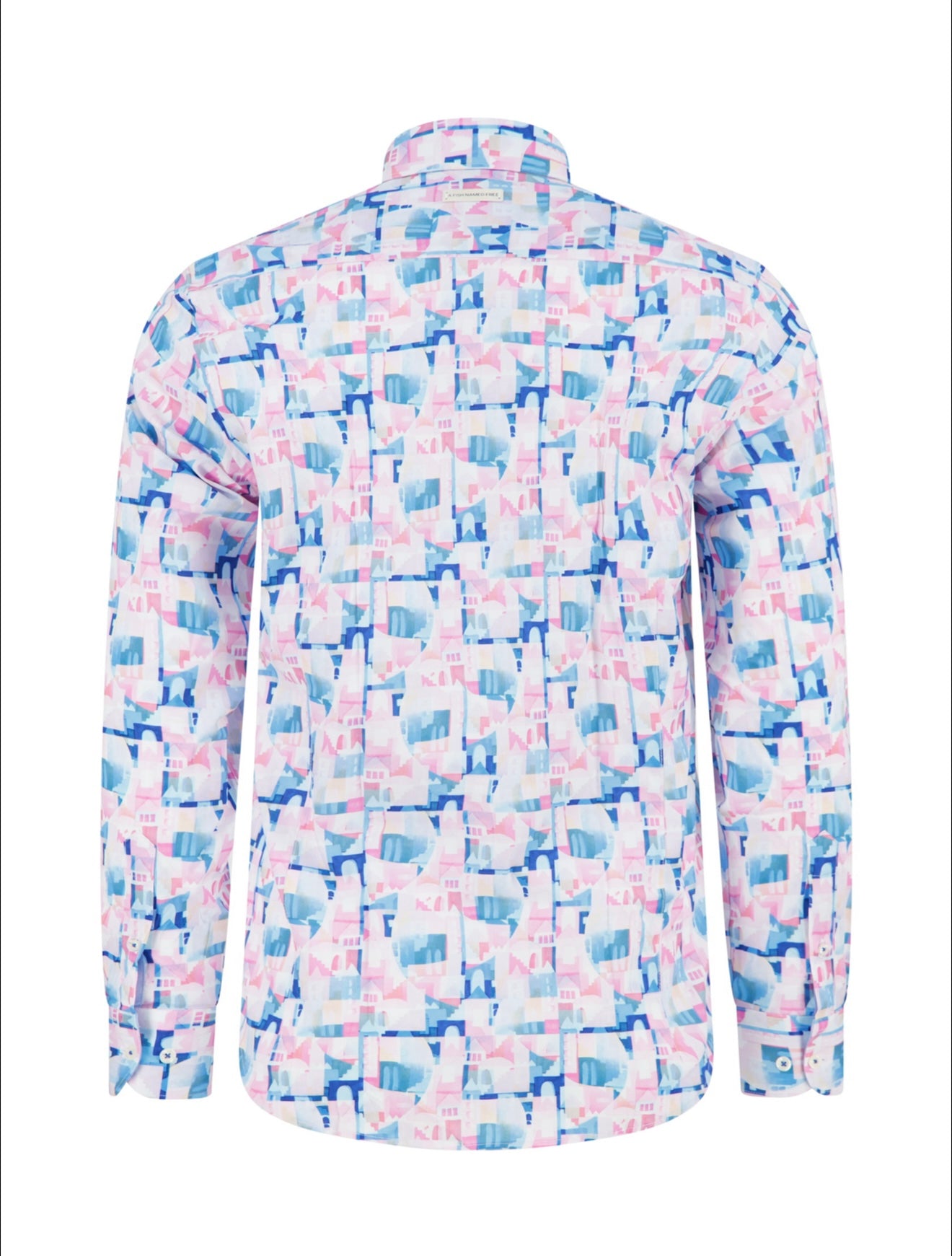A Fish Named Fred Shirt LS Abstract City - Rose Pink