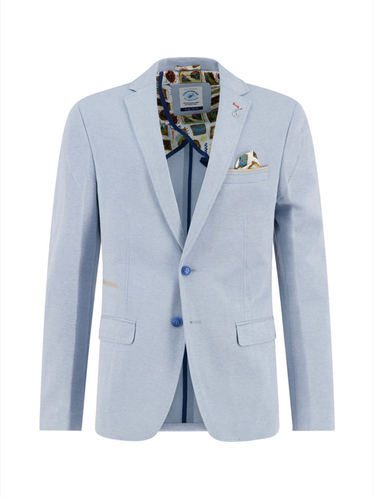 A Fish Named Fred Blazer Pique - Light Blue