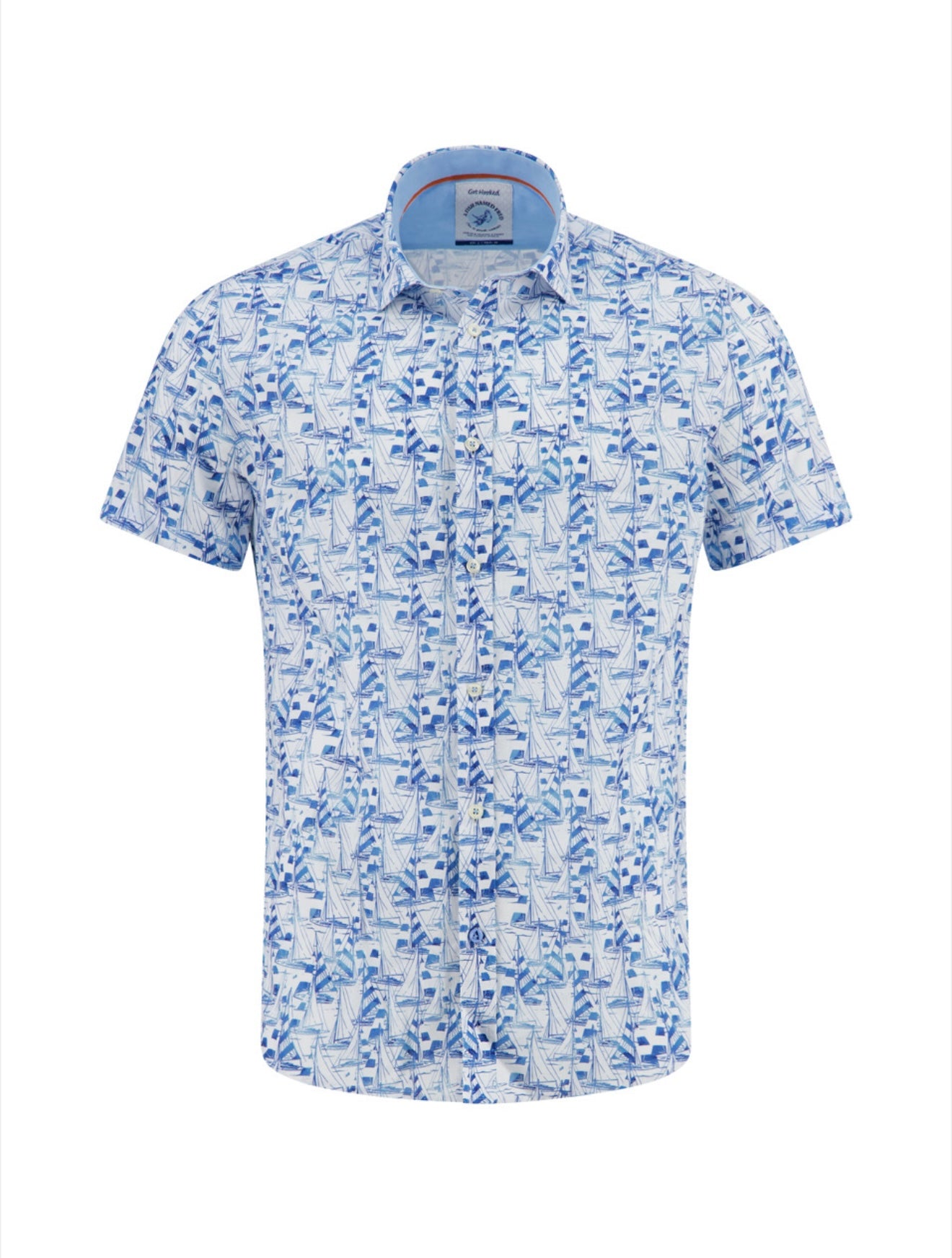 A Fish Named Fred Shirt SS Sailing Boats - Lt Blue