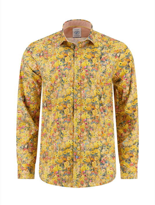 A Fish Named Fred Shirt LS Klimt Flower - Yellow