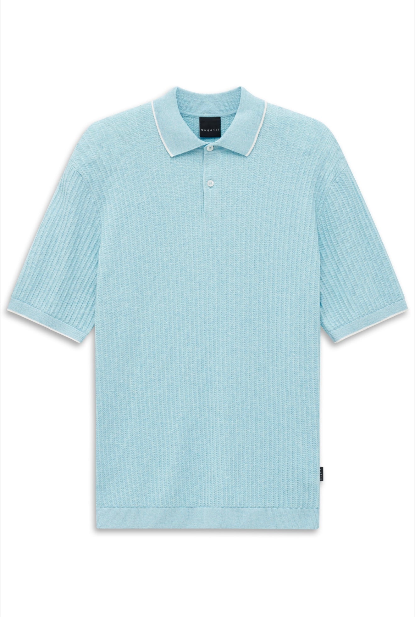 Bugatti Knit SS Polo Shirt - Turquoise