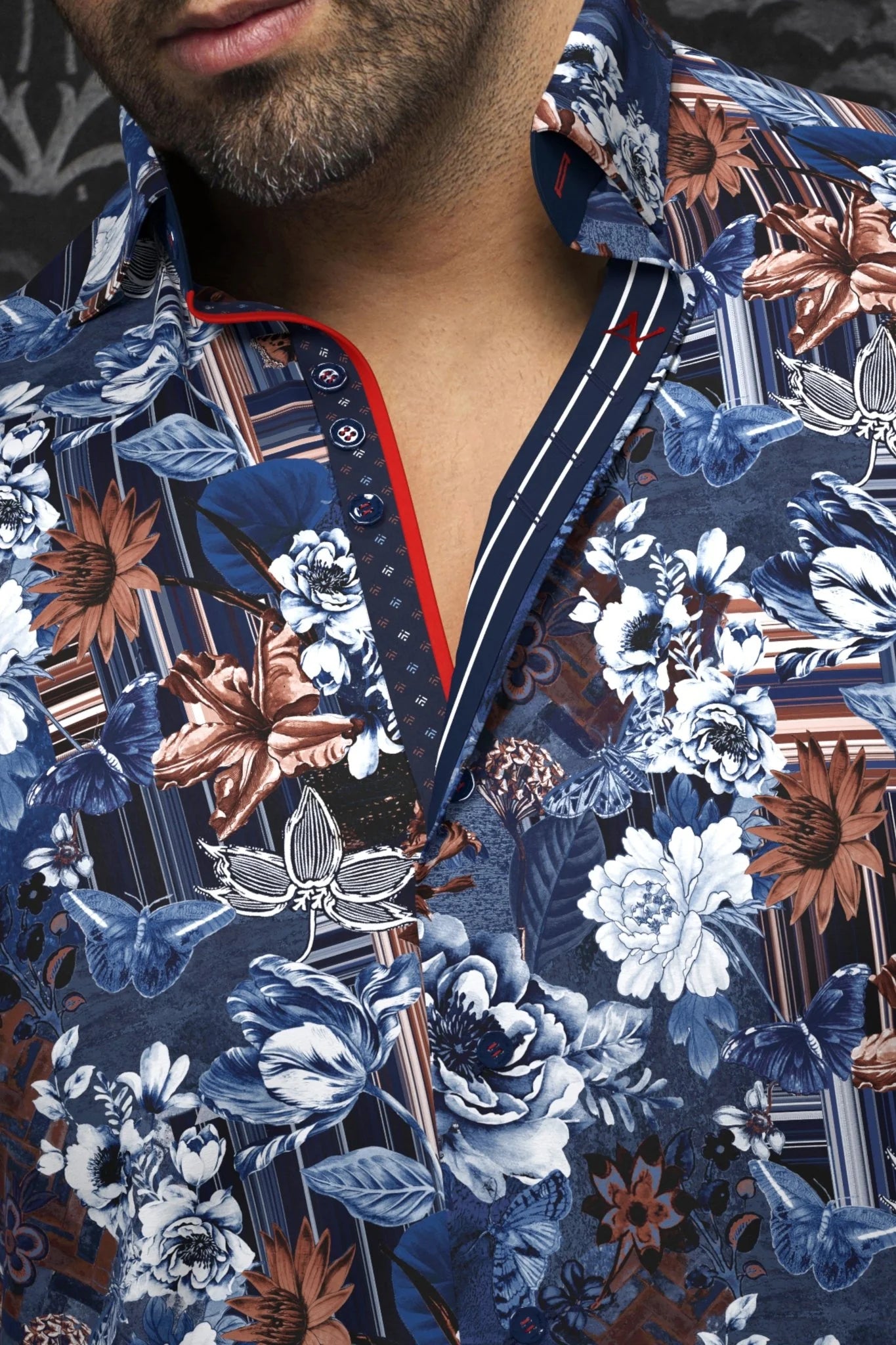 Au Noir LS Gandini - Navy Rust