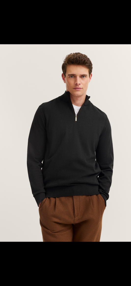 Bugatti Quarter Zip Troyer 7500 85520D - Charcoal/280