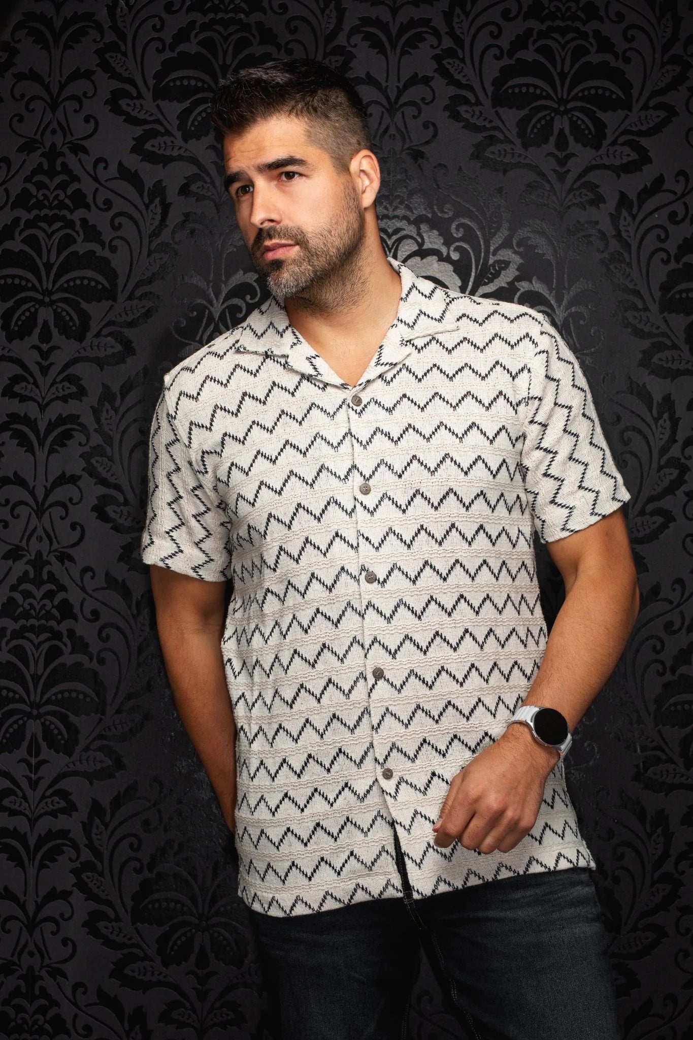 Au Noir SS Raj-T - Stone/Navy