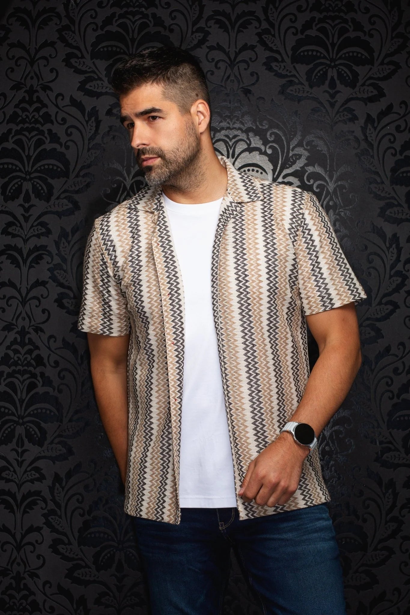 Au Noir SS Raj-T - Beige/Grey