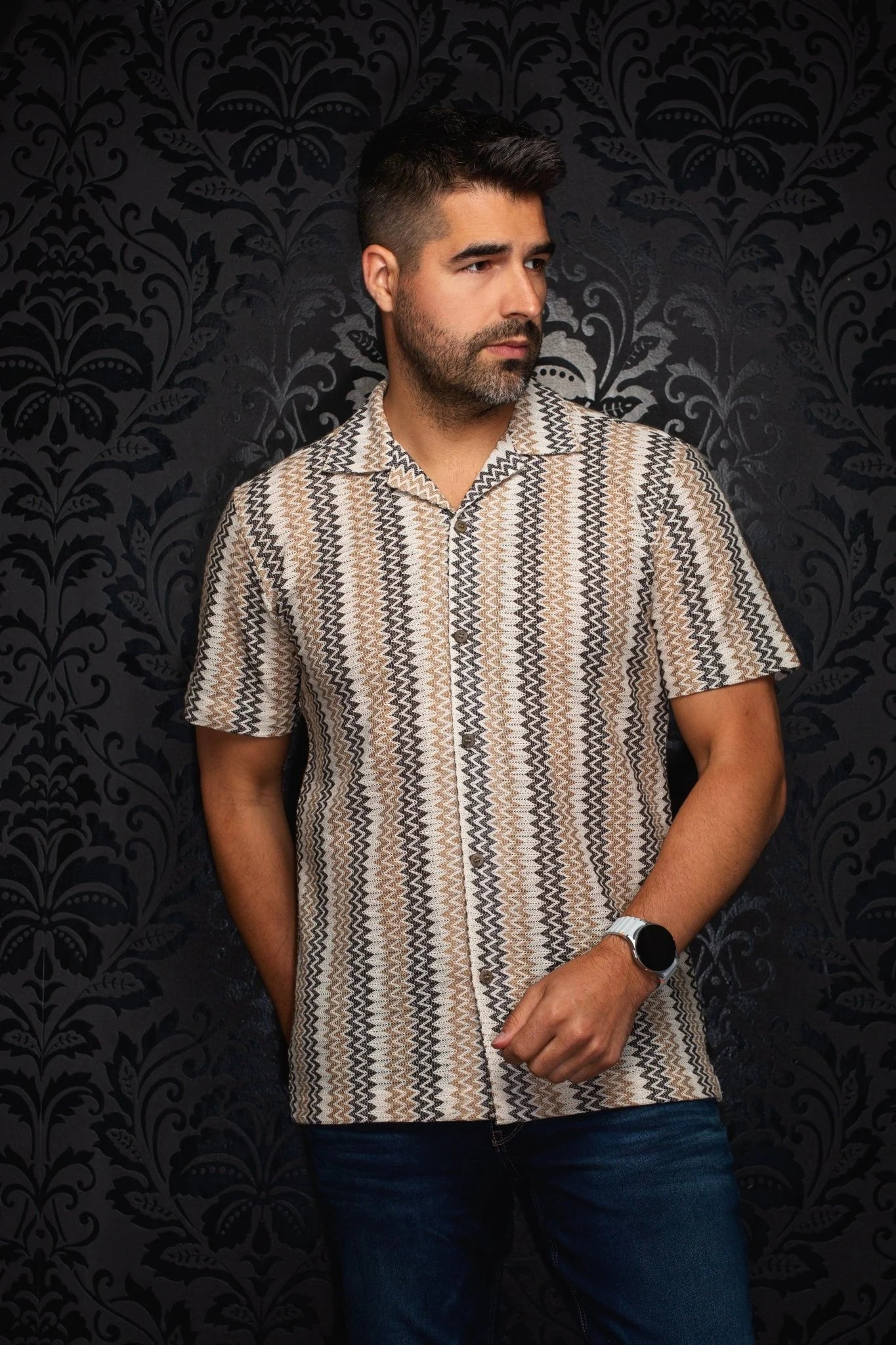 Au Noir SS Raj-T - Beige/Grey
