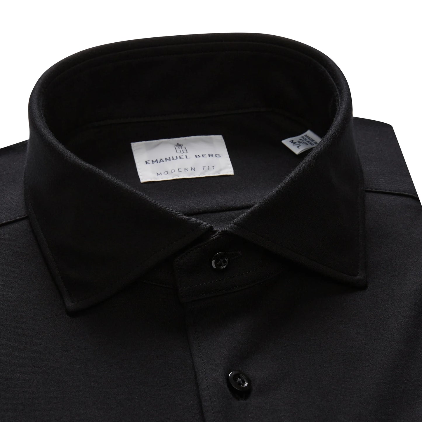 Emanuel Berg 4Fkex Stretch Knit Shirt - Black