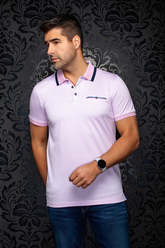 Au Noir SS Polo Mojave  - Lt Pink