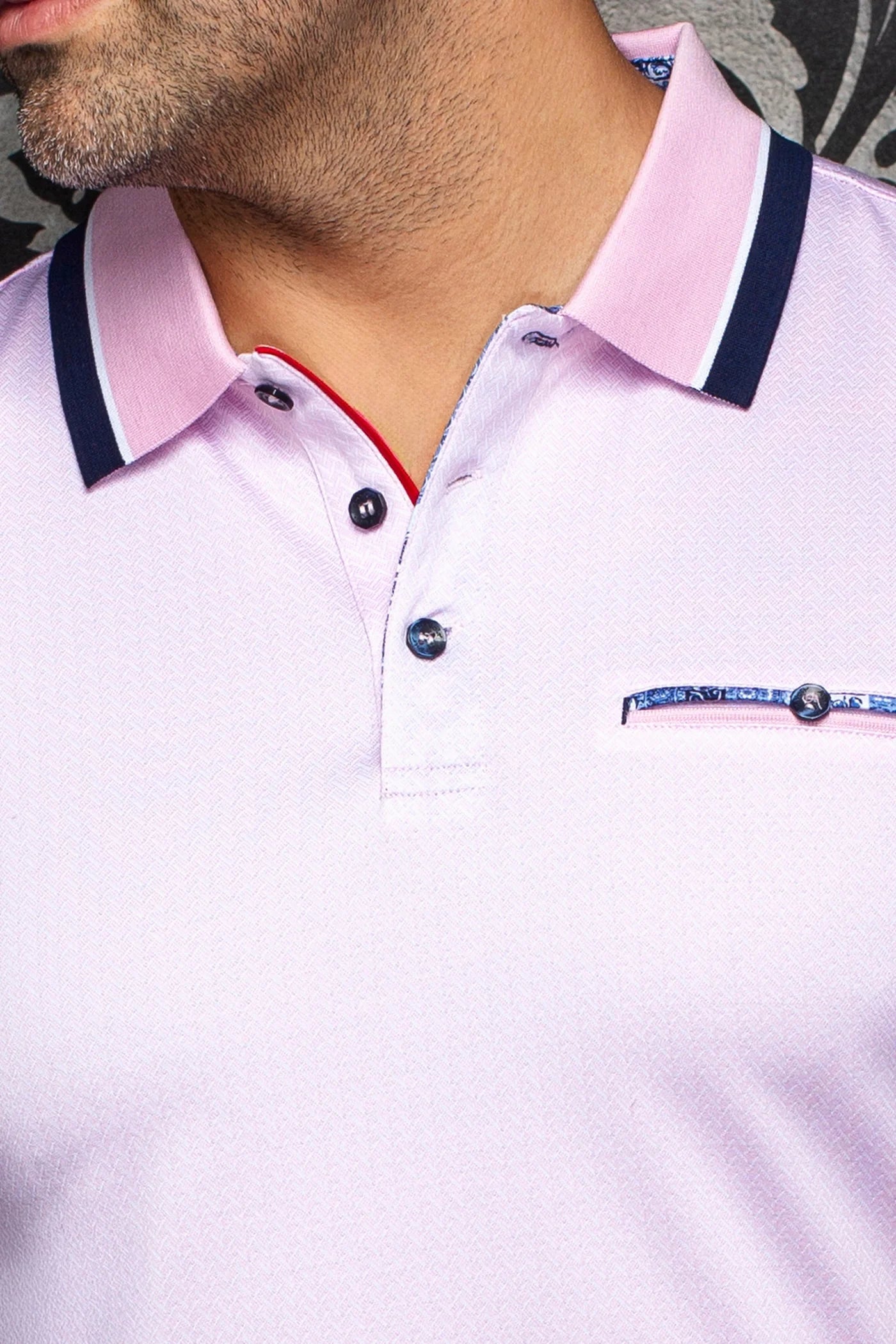 Au Noir SS Polo Mojave  - Lt Pink