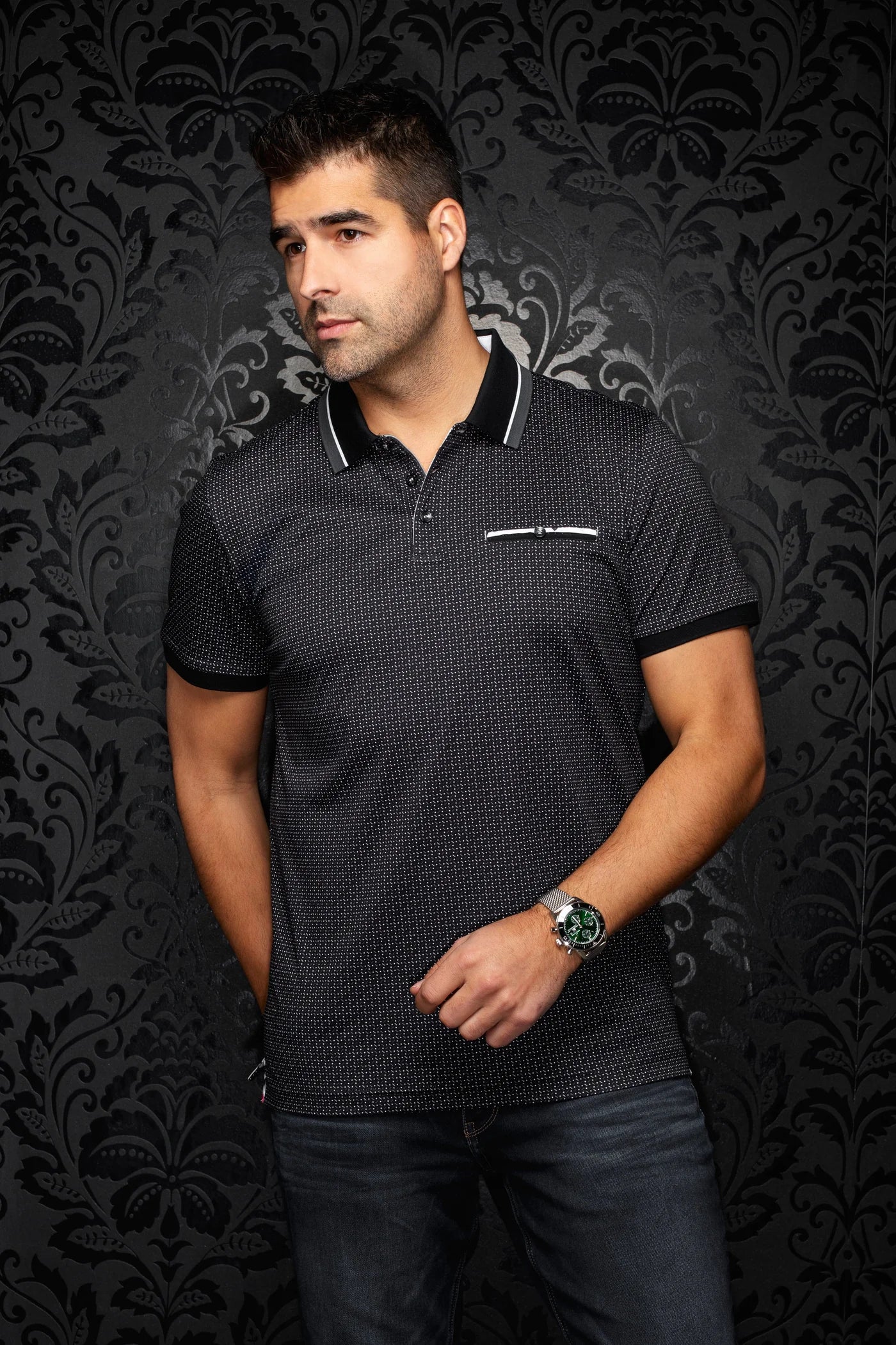 Au Noir SS Polo Westbrook - Black