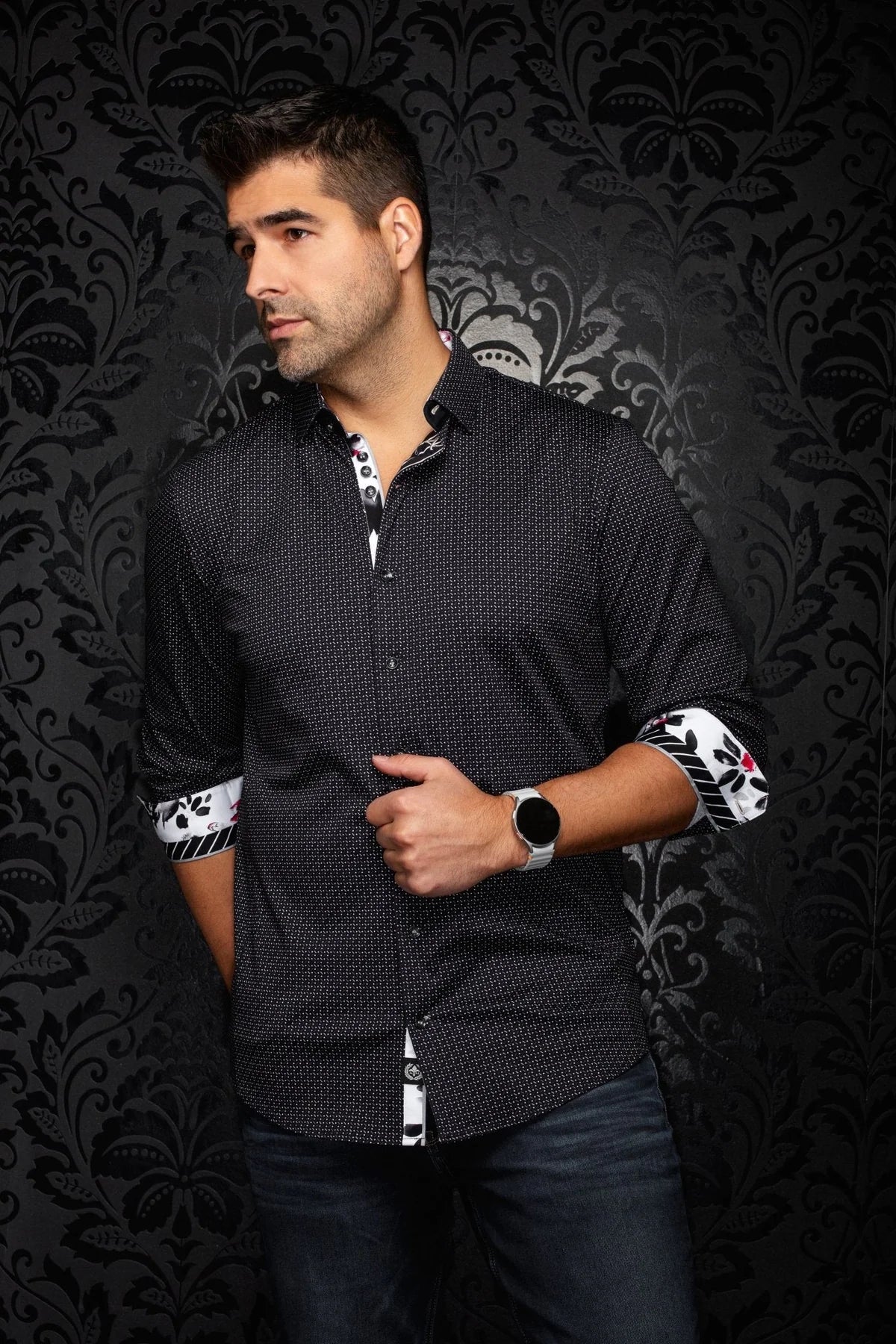 Au Noir LS Shirt Stonehill - Black