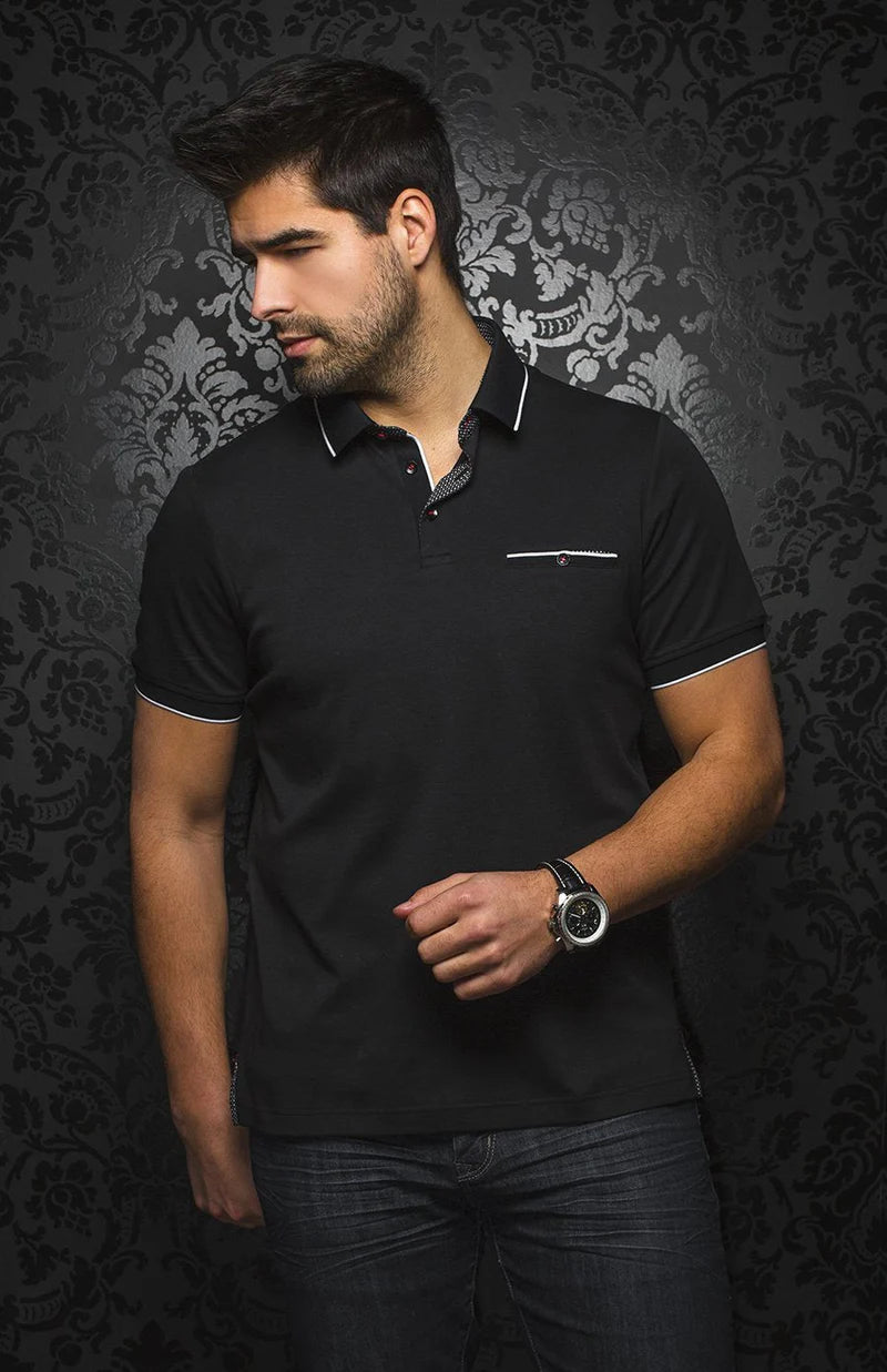 Au Noir SS Polo Mercury - Black
