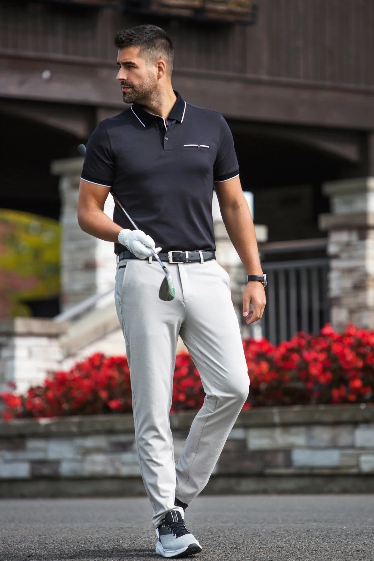 Au Noir SS Polo Mercury - Black