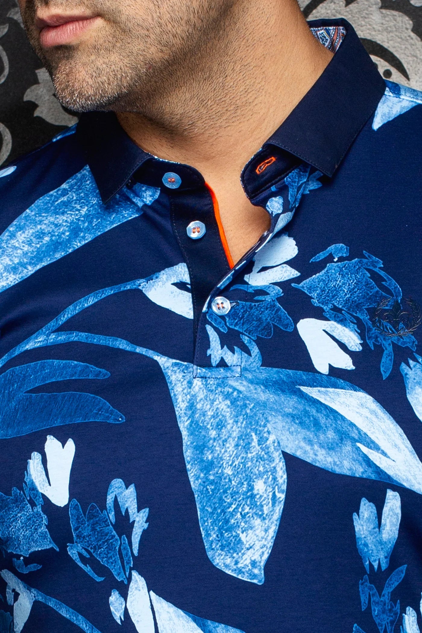 Au Noir Polo SS Glen - Navy