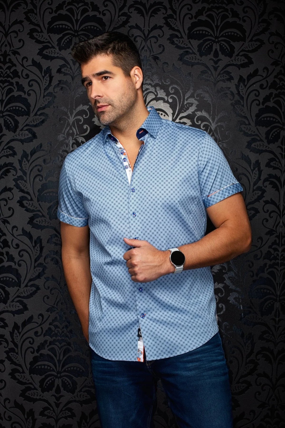 Au Noir SS Shirt Alona - Lt Blue