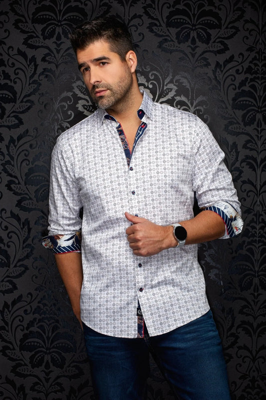 Au Noir LS Shirt Skydale - White