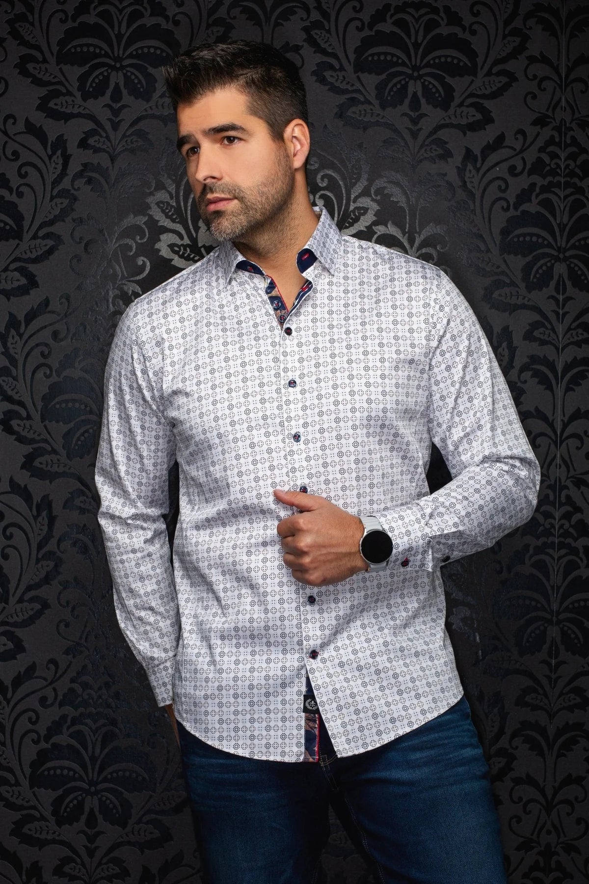 Au Noir LS Shirt Skydale - White