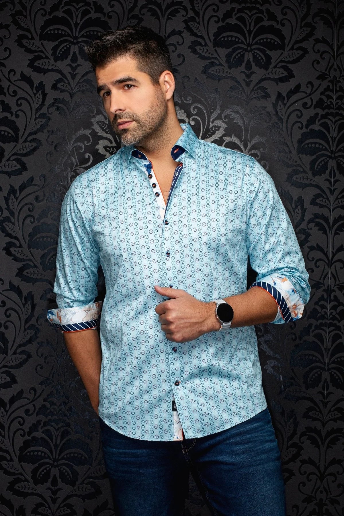 Au Noir LS Shirt Skydale - Blue