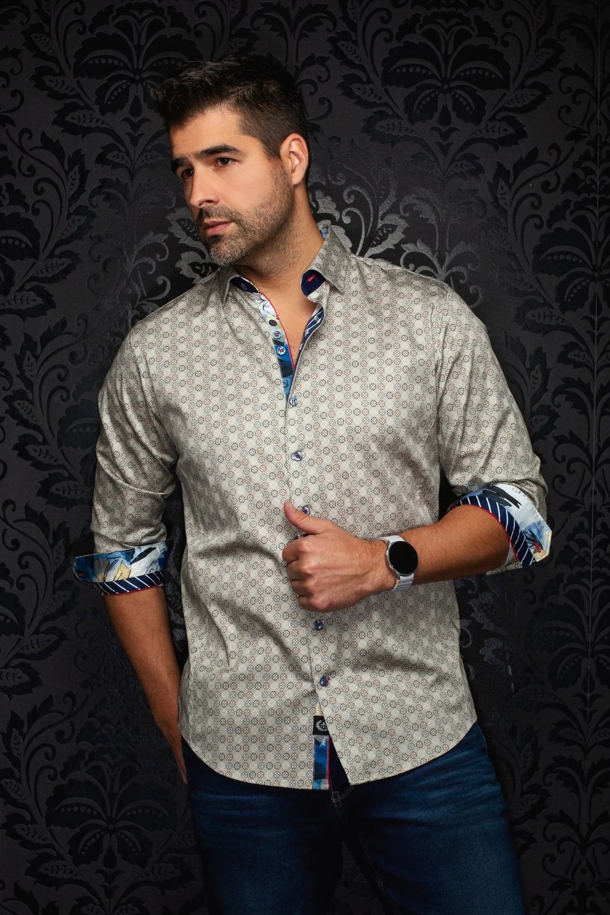 Au Noir LS Shirt Skydale - Stone