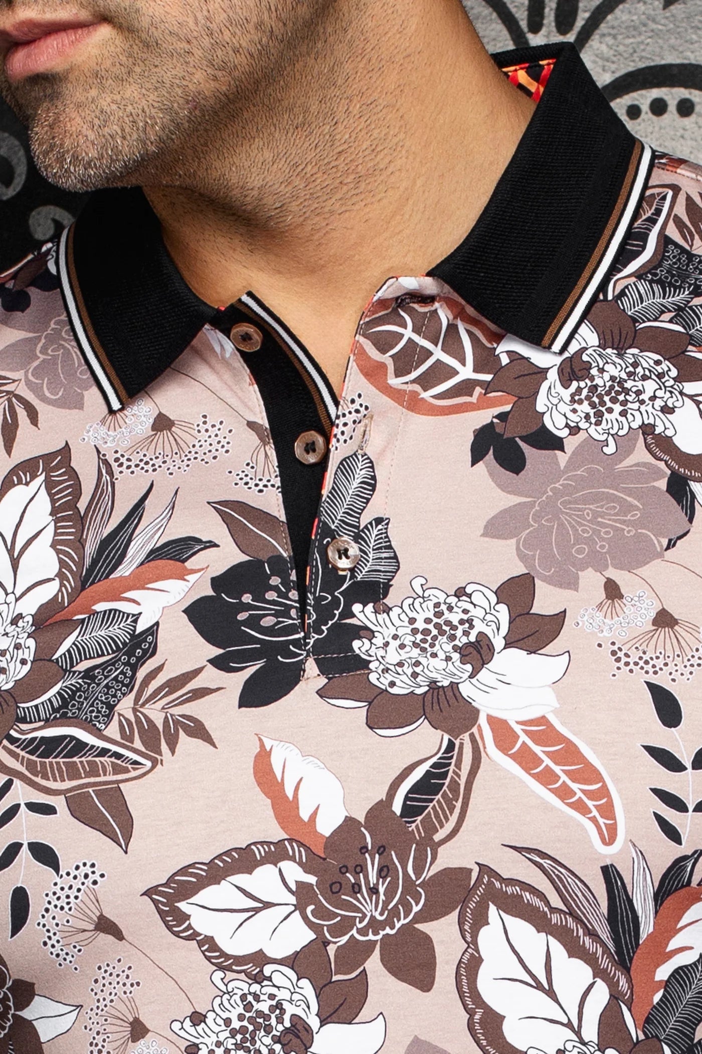 Au Noir SS Polo Hiva - Tan