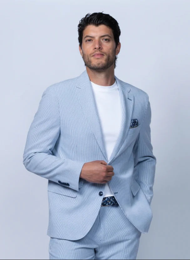 7 Downie St. Galveston Blazer - Blue/White