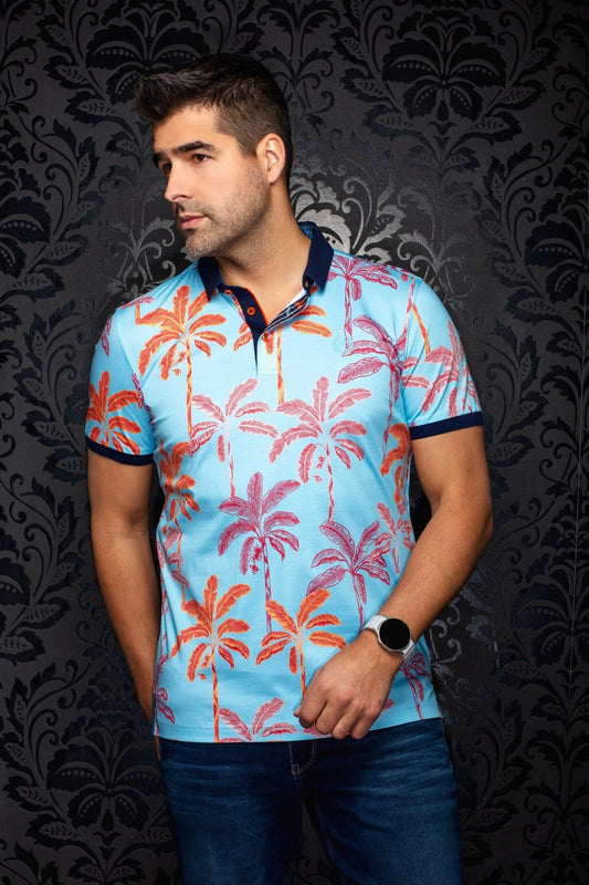 Au Noir SS Polo Tidepool - Orange