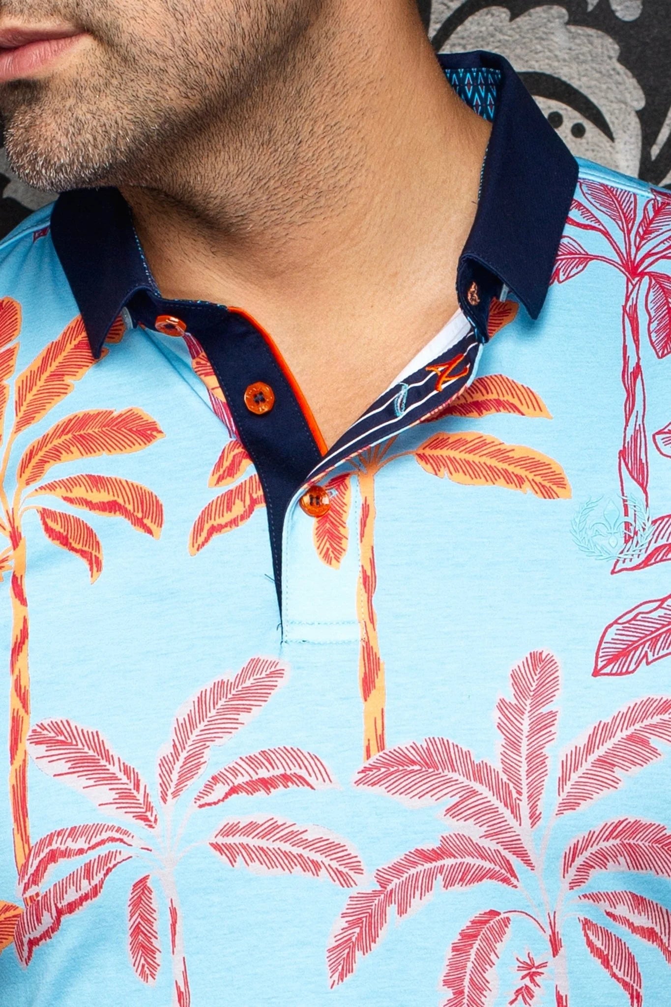 Au Noir SS Polo Tidepool - Orange