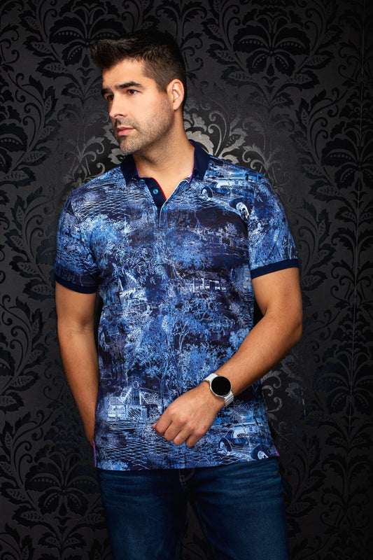 Au Noir SS Polo Draintree - Navy