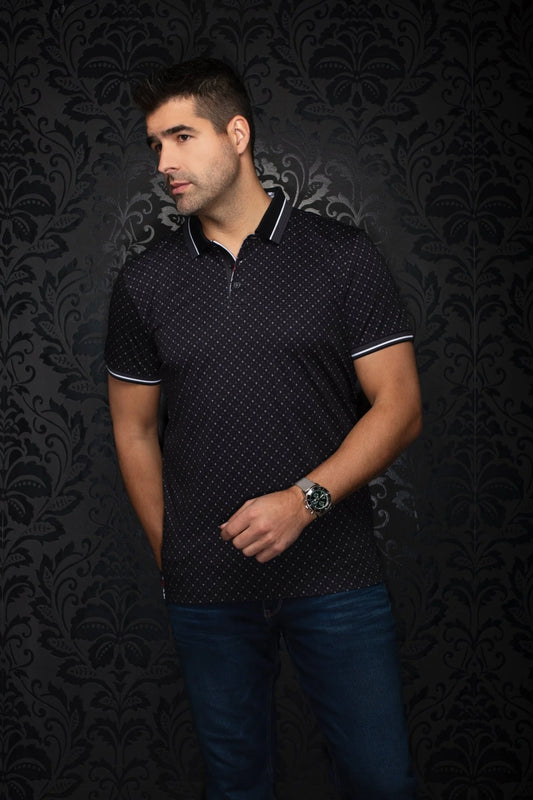 Au Noir SS Polo Darren - Black