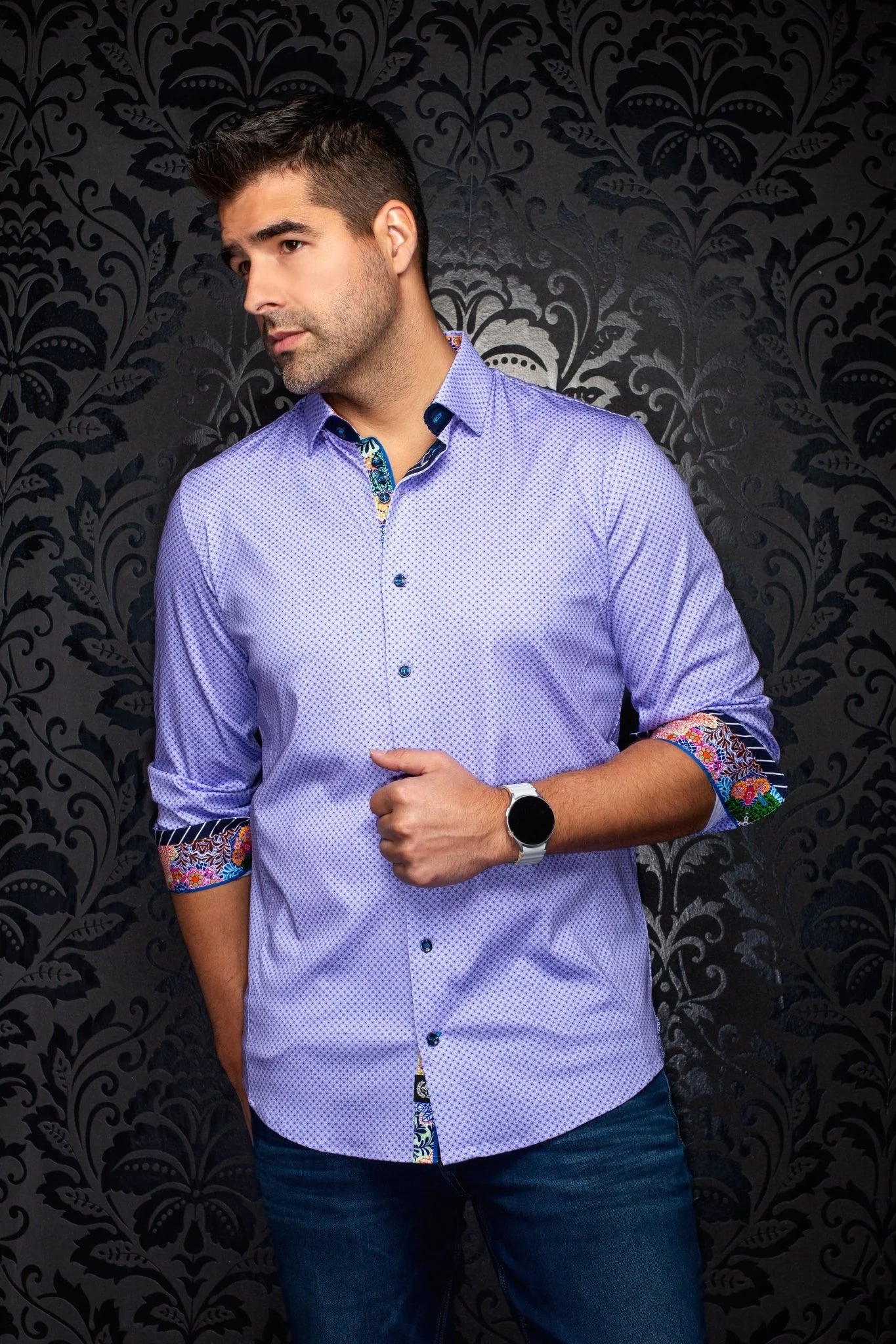 Au Noir LS Shirt Elvaris - Lavender