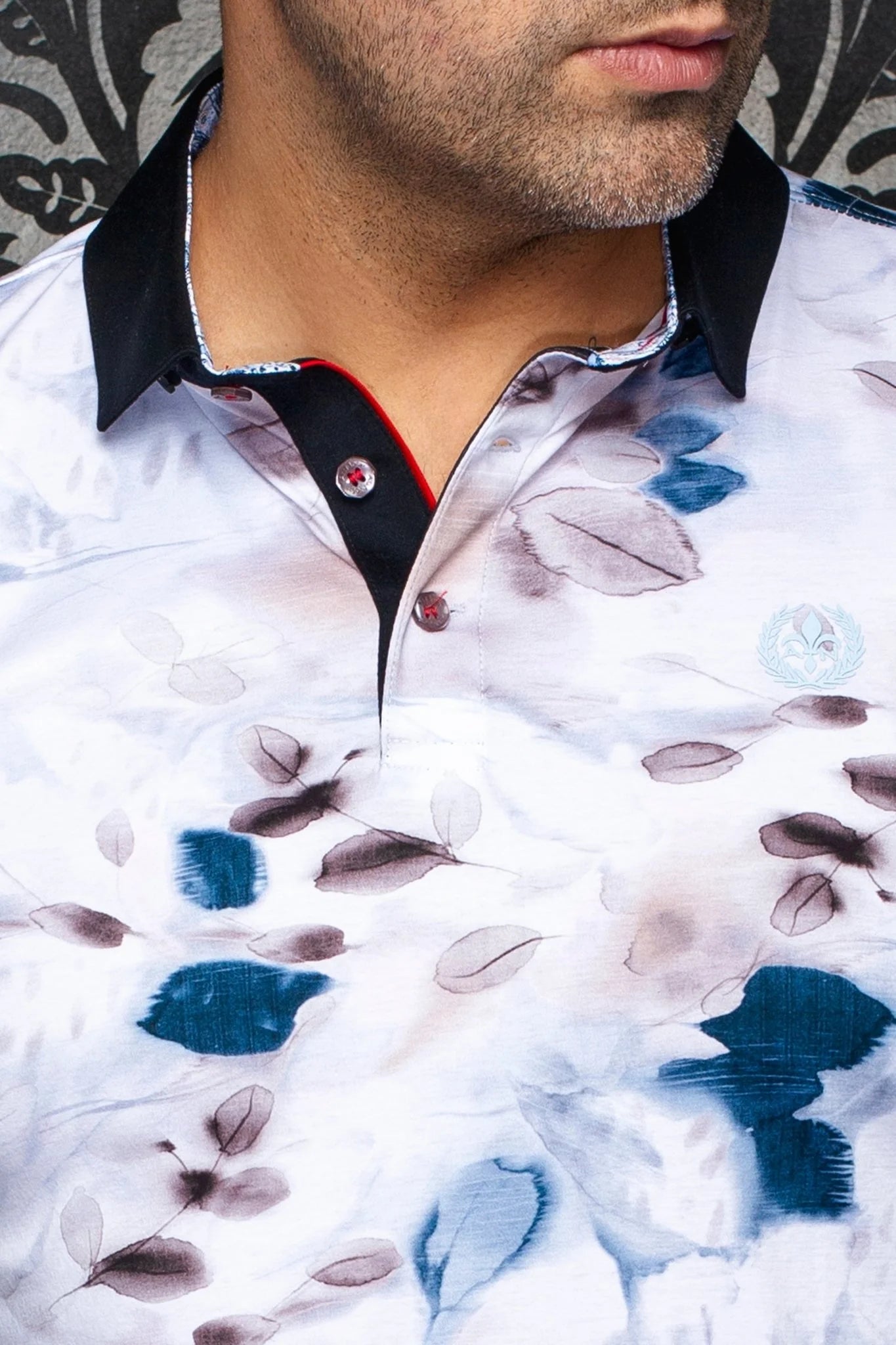 Au Noir SS Polo Blossomrain - Stone