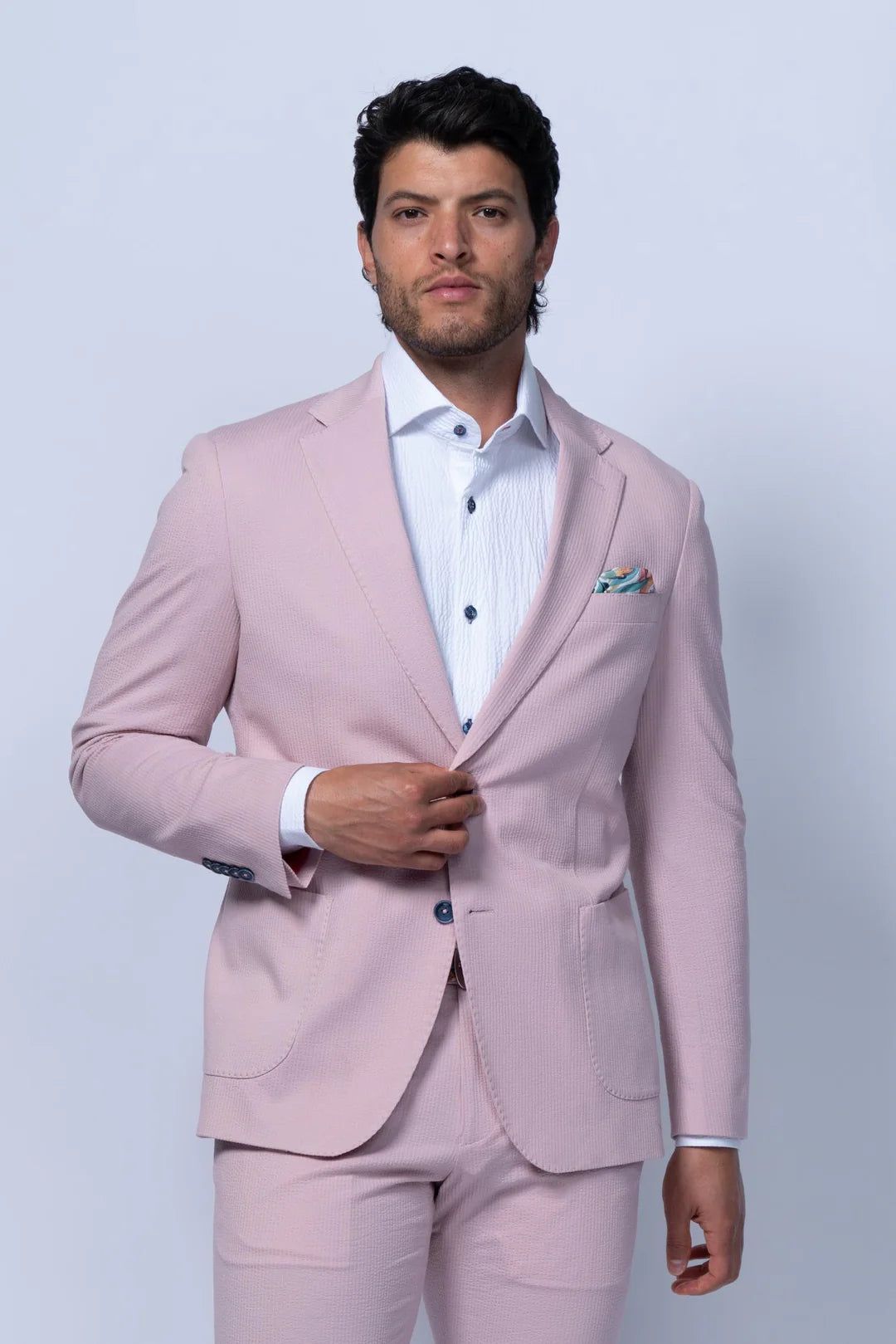 7 Downie St. Meridian Seersucker Blazer - Pink