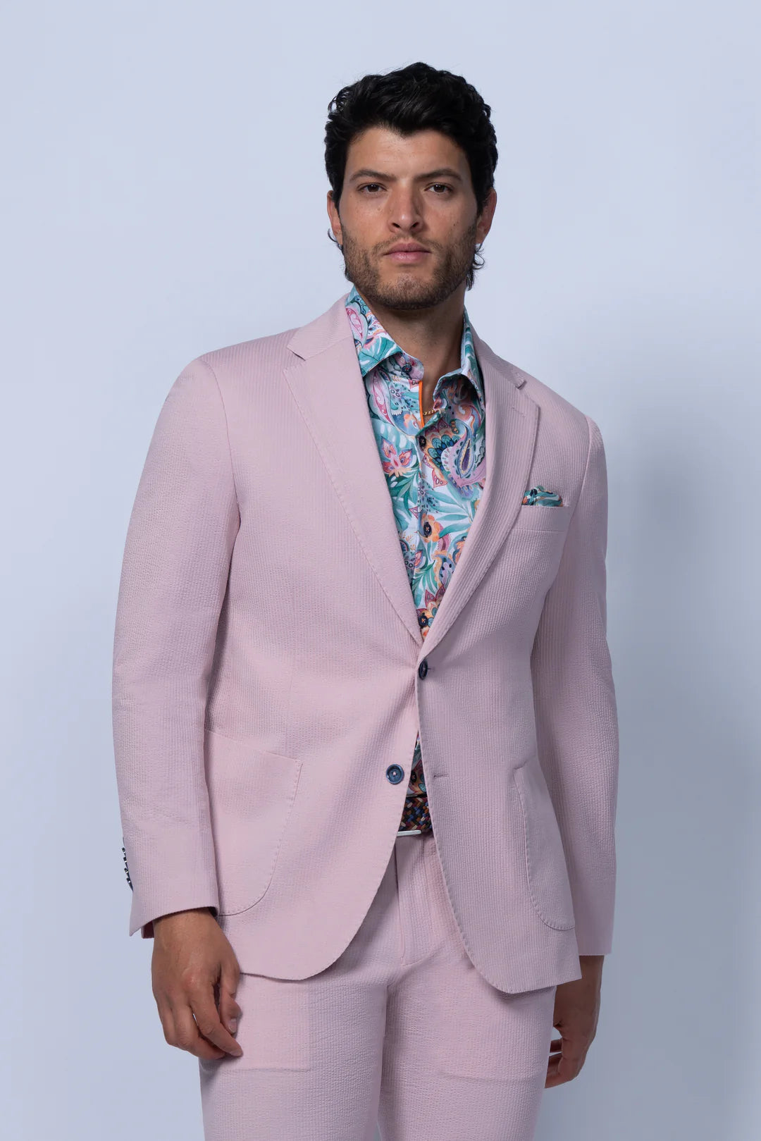 7 Downie St. Meridian Seersucker Blazer - Pink