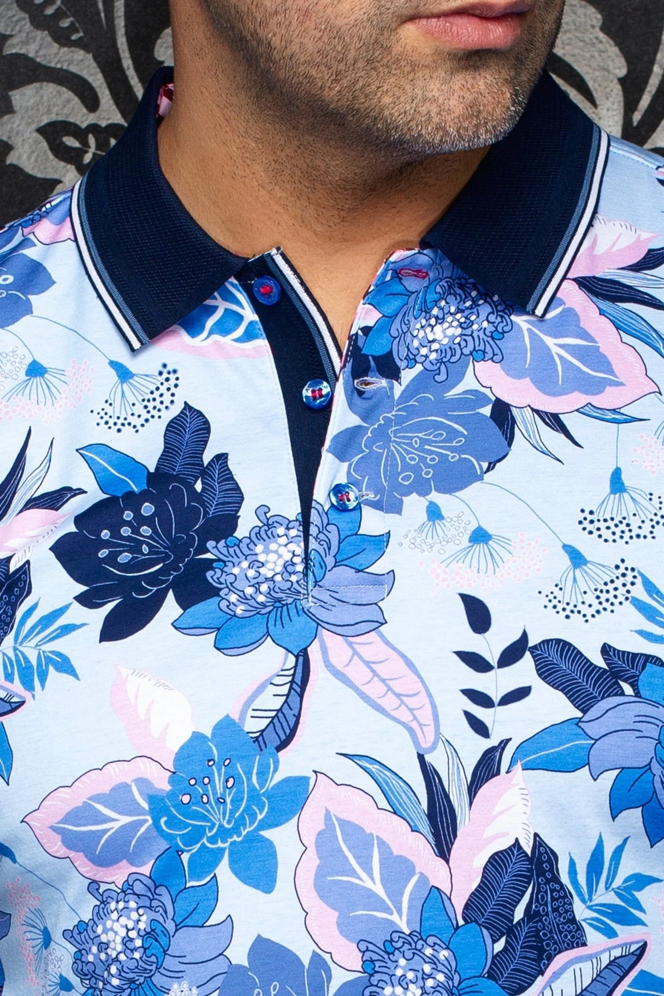 Au Noir Polo Hiva - Lt Blue
