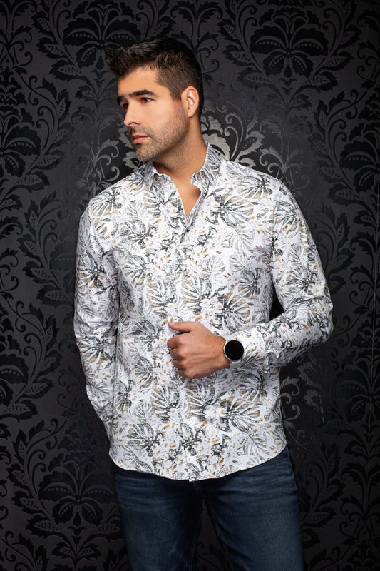 Au Noir Shirt Trent - White Stone
