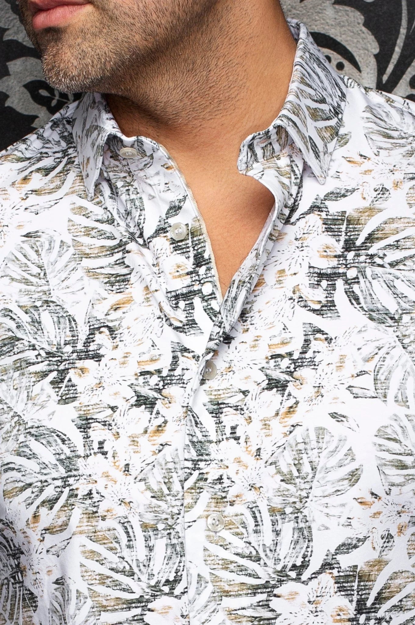 Au Noir Shirt Trent - White Stone